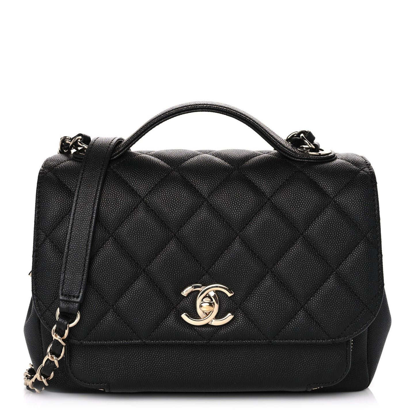 Caviar Quilted Medium Business Affinity Flap Black