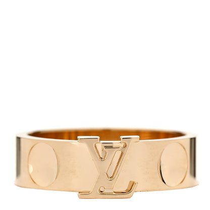 Louis Vuitton 18K Yellow Gold Empreinte LV Ring 50 5.25 1 of 4