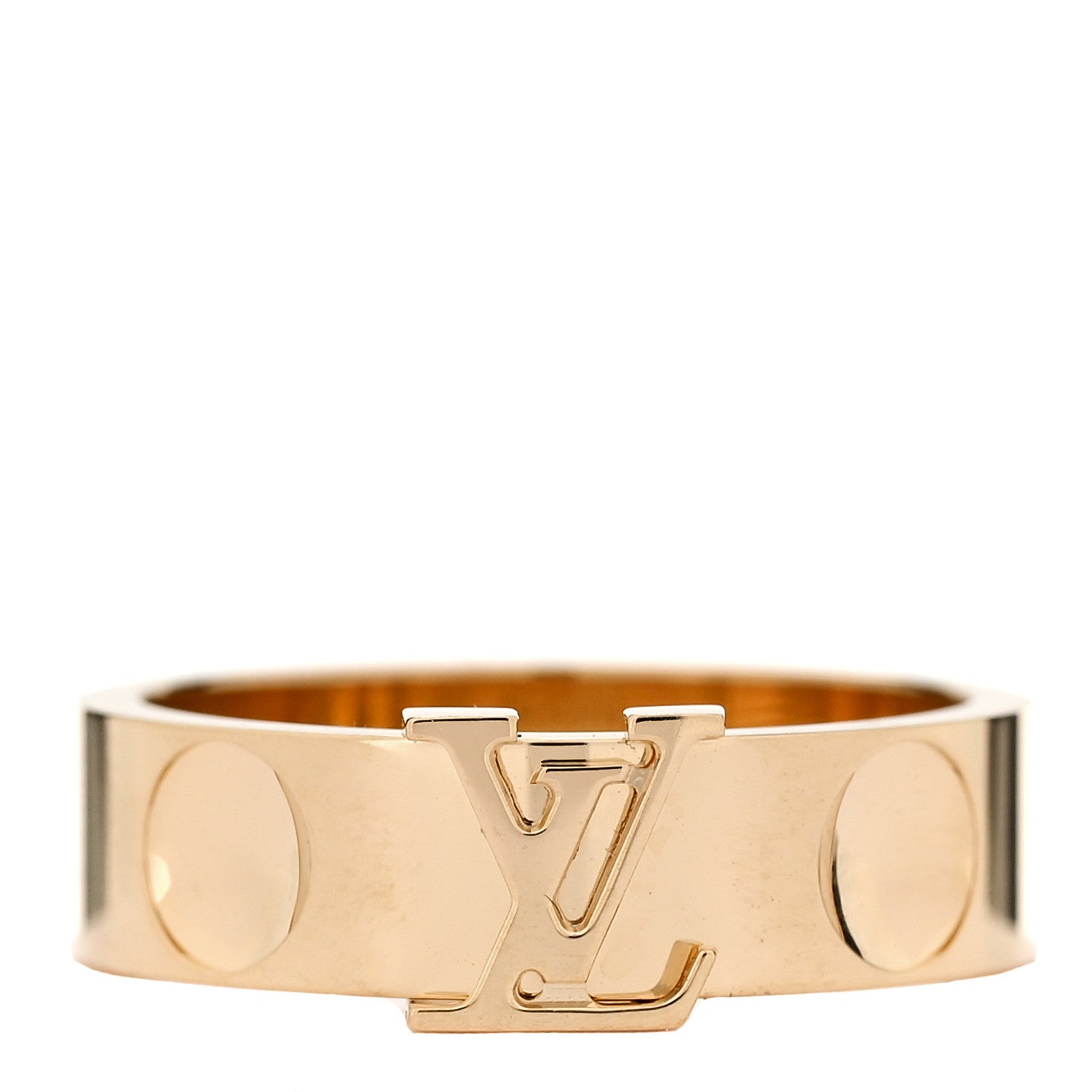 Louis Vuitton 18K Yellow Gold Empreinte LV Ring 50 5.25 1 of 4