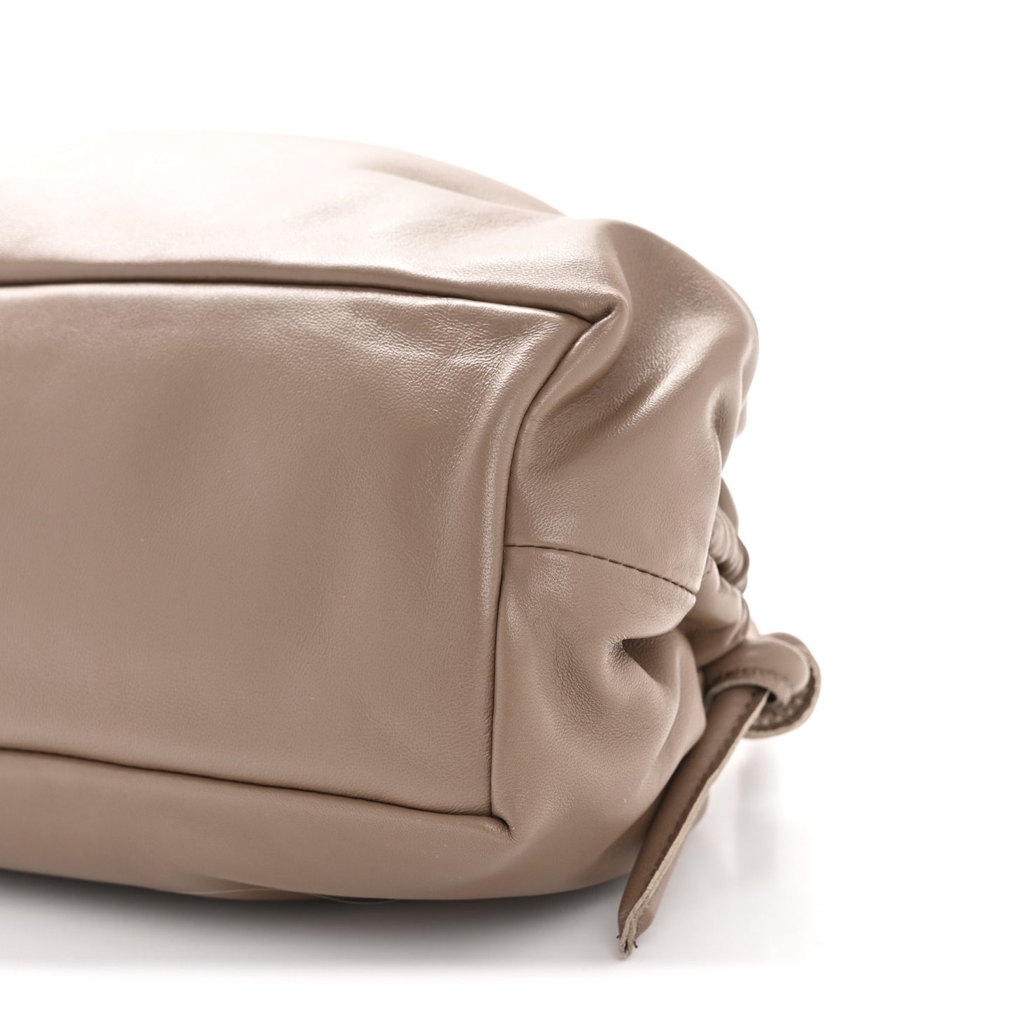 Lambskin Cloud Oversized Clutch Biscotto
