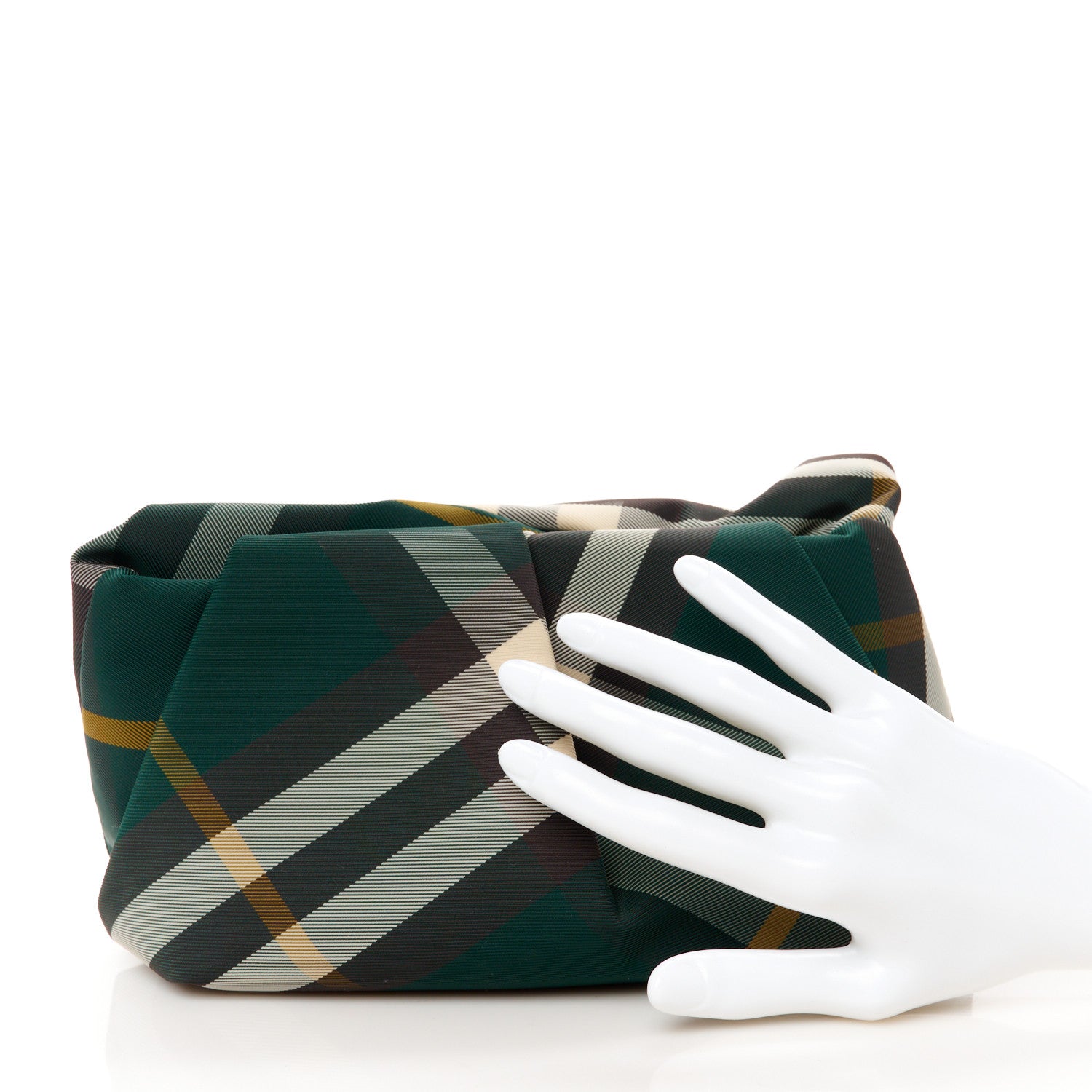 Burberry Nylon Check Rose Clutch Ivy 2 of 9