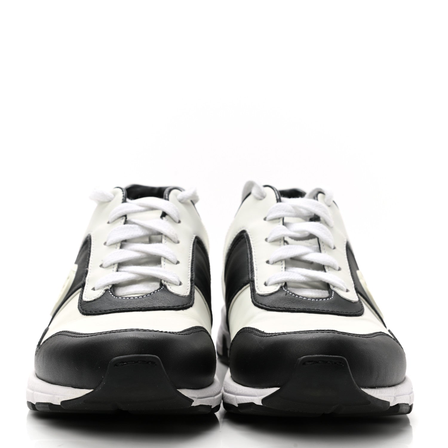 Gucci Calfskin Womens Interlocking G Sneakers 35.5 Black White 2 of 11