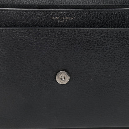 Saint Laurent Grained Calfskin Medium Monogram Sunset Satchel Black 12 of 12