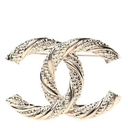 Chanel Metal CC Brooch Light Gold 1 of 3