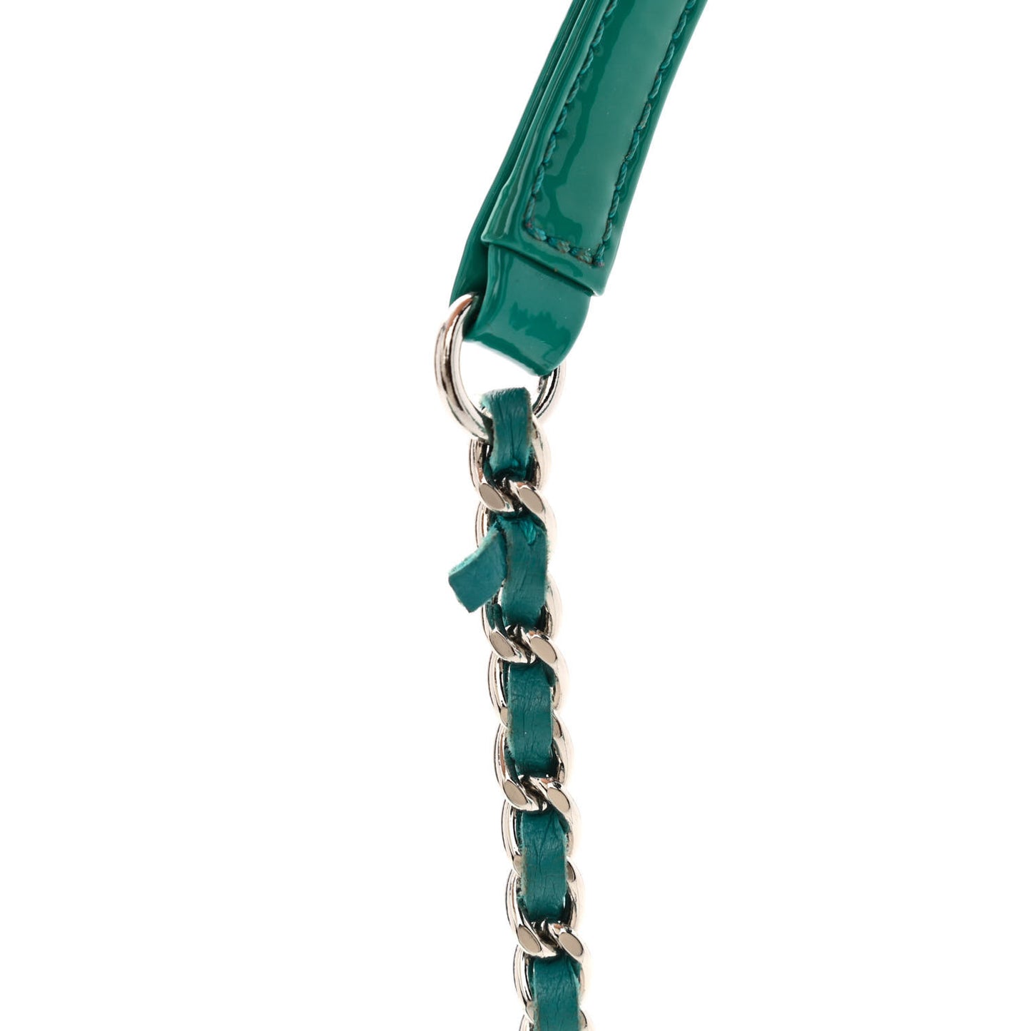 Plexiglass Patent Mini Boy Brick Flap Turquoise Navy