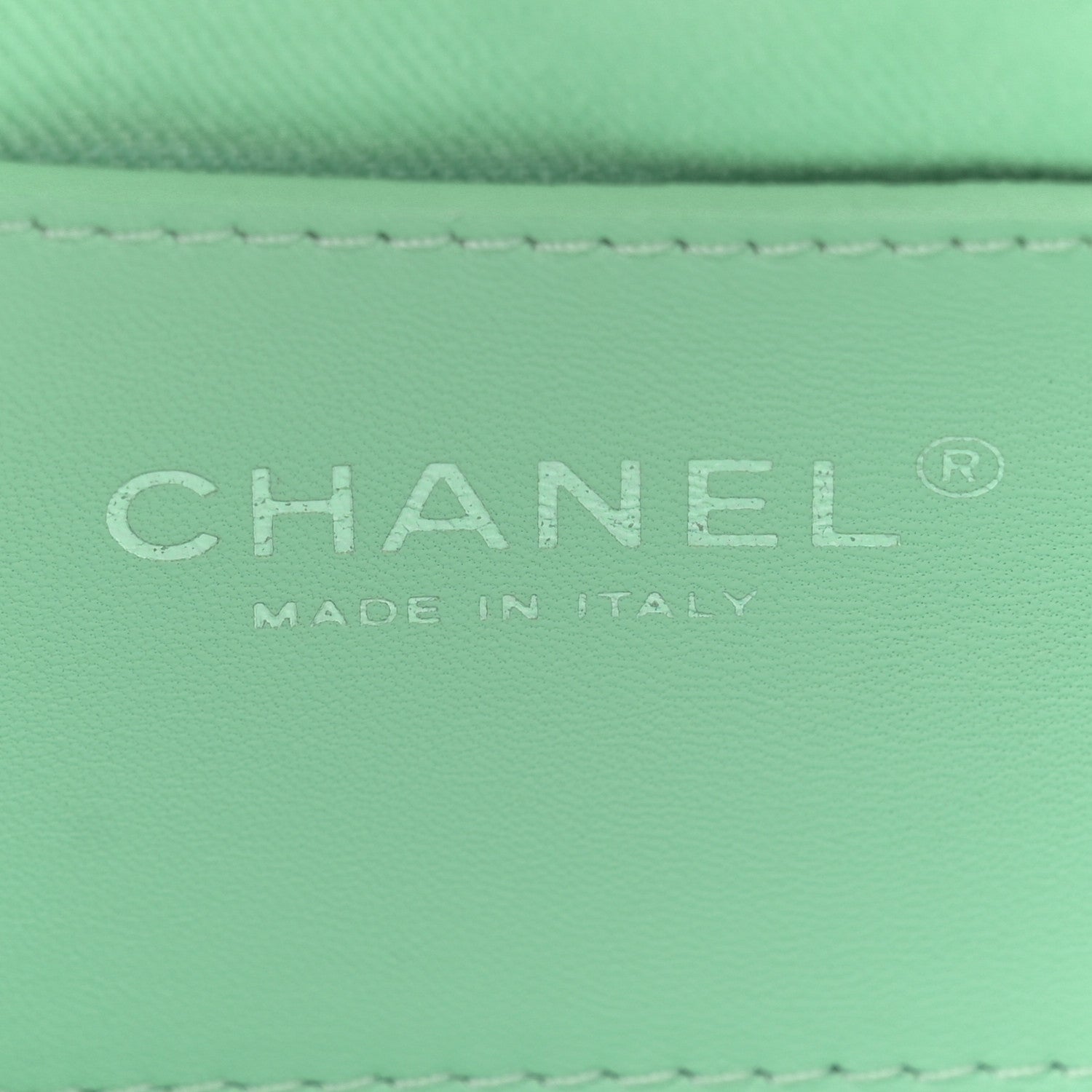 Chanel Patent Quilted Medium Just Mademoiselle Light Green 7 of 13