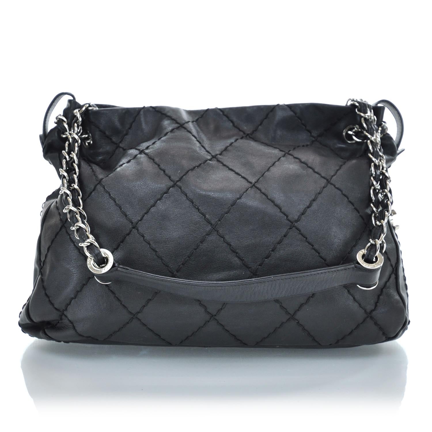 Chanel Lambskin Expandable Stitched Tote Black 3 of 9
