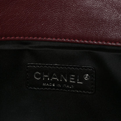 Chanel Calfskin Quilted Document Portfolio Holder Dark Red 7 of 9