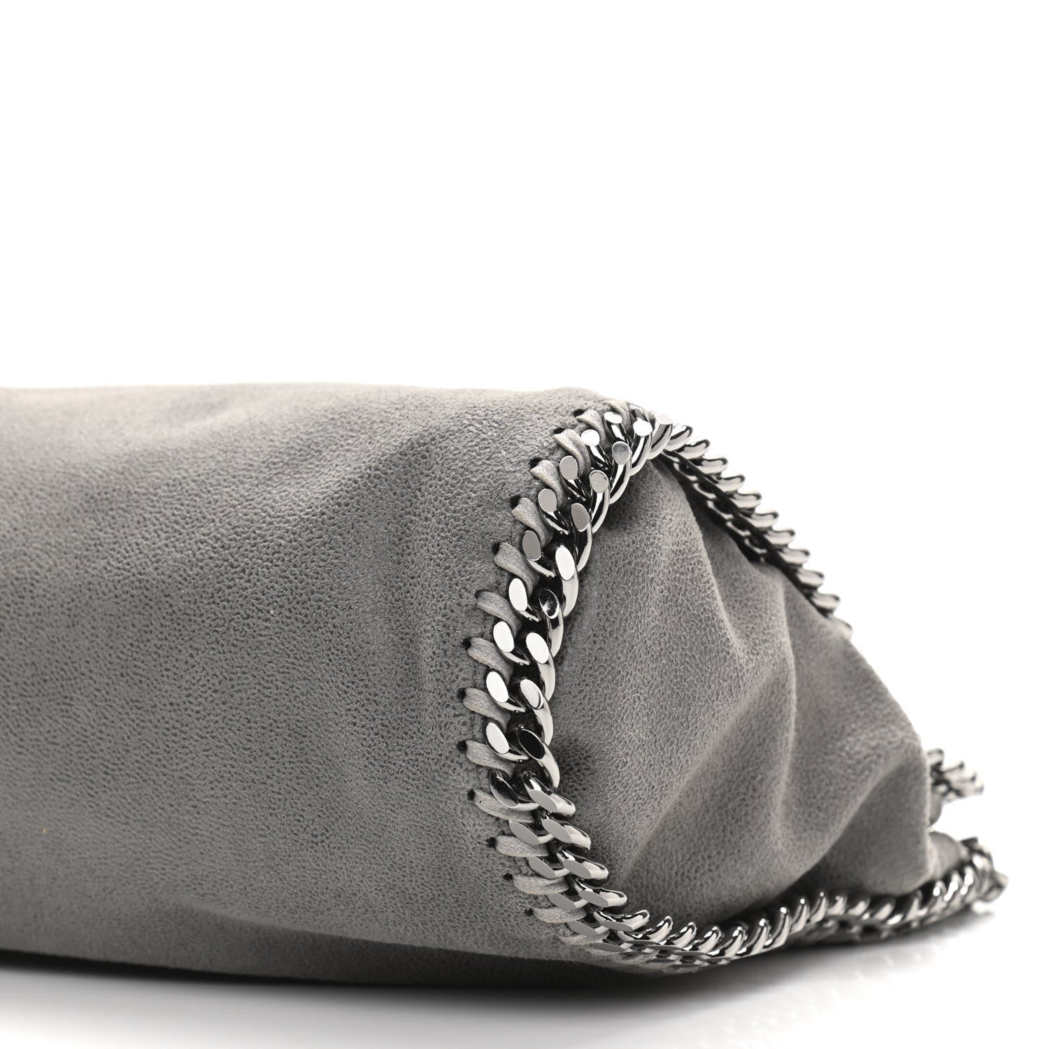 Stella McCartney Shaggy Deer Mini Falabella Fold Over Tote Light Grey 10 of 10