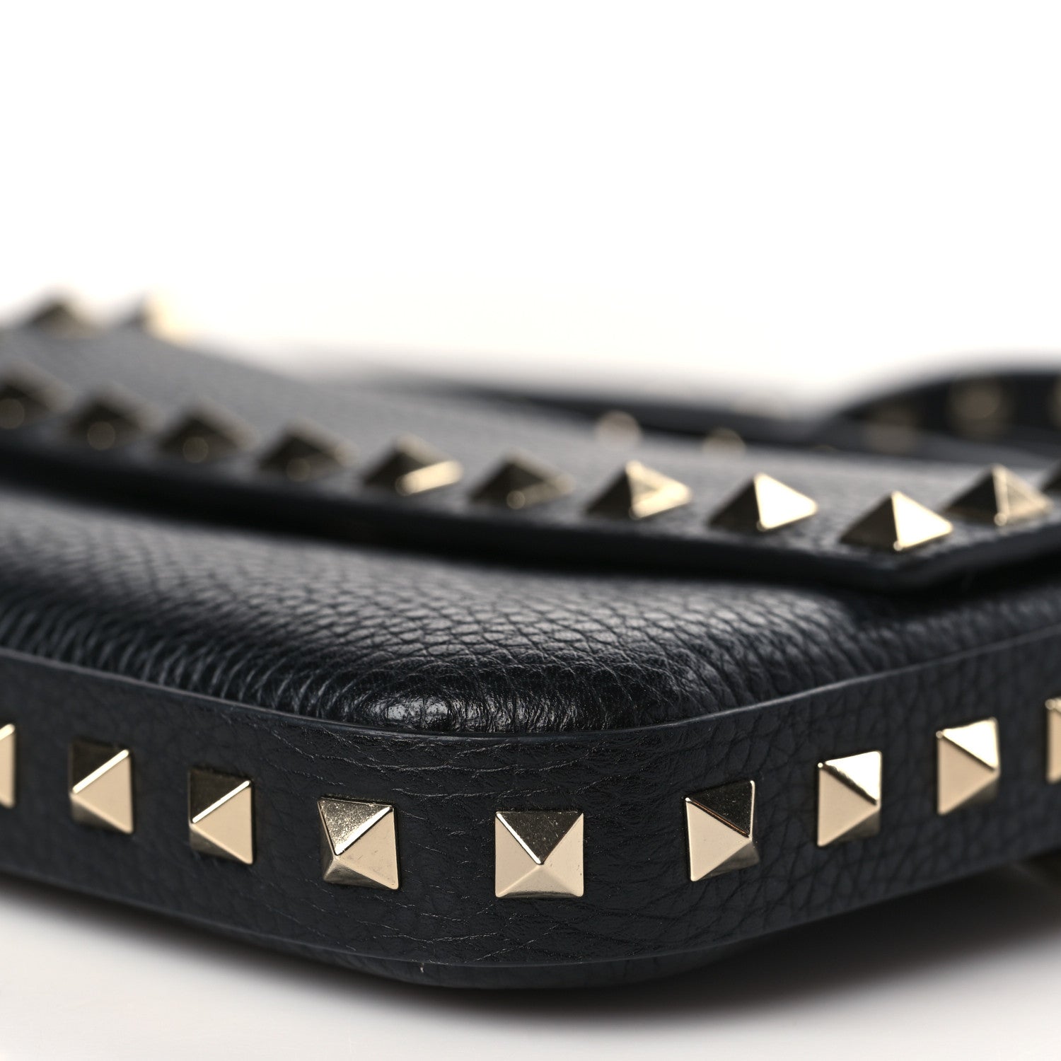 Valentino Garavani Grainy Calfskin Rockstud Crossbody Pouch Black 8 of 9