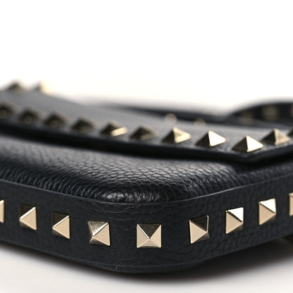 Valentino Garavani Grainy Calfskin Rockstud Crossbody Pouch Black 8 of 9