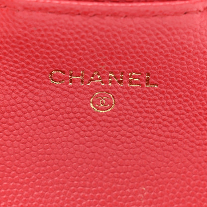Chanel Caviar Quilted Flap Card Holder Pink 7 of 8