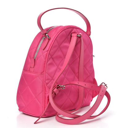 Prada Nylon Tessuto Impuntu Quilted Backpack Fuxia 5 of 13