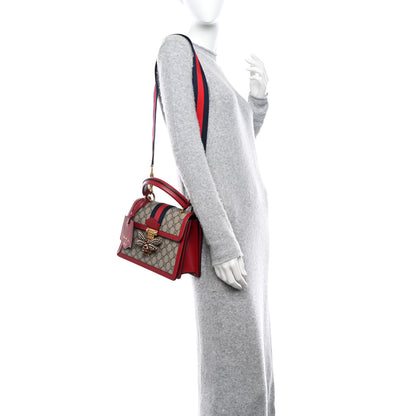Gucci GG Supreme Monogram Small Queen Margaret Top Handle Bag Red 2 of 10
