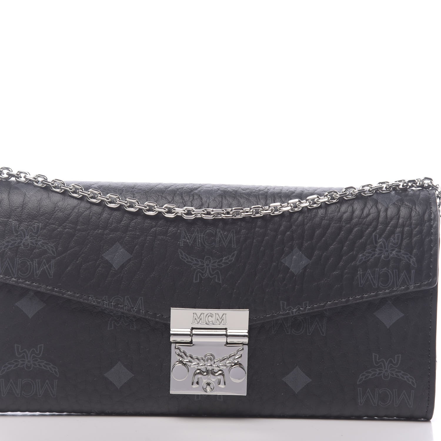 MCM Visetos Large Patricia Wallet On Chain Black 9 of 10