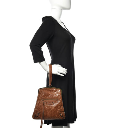 Balenciaga Chevre Small Aumonière Wristlet Cognac 2 of 10