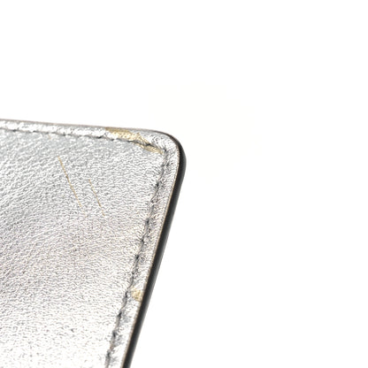 Fendi Metallic Calfskin Continental Wallet On Chain Argento 11 of 14
