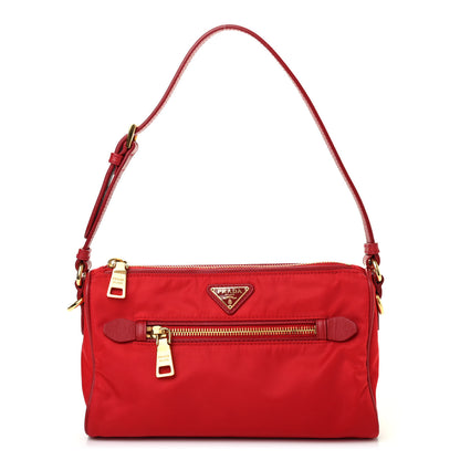 Prada Tessuto Nylon Small Shoulder Bag Rosso 1 of 14