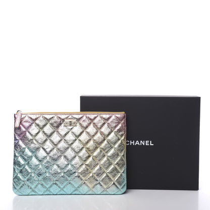 Chanel Metallic Goatskin Quilted Medium 2.55 Reissue Cosmetic Case Multicolor 8 of 8