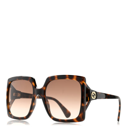 Gucci Acetate Square Frame Sunglasses GG0876S Tortoise 1 of 8