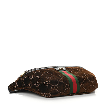 Gucci GG Monogram Velvet Belt Bag Brown 4 of 9
