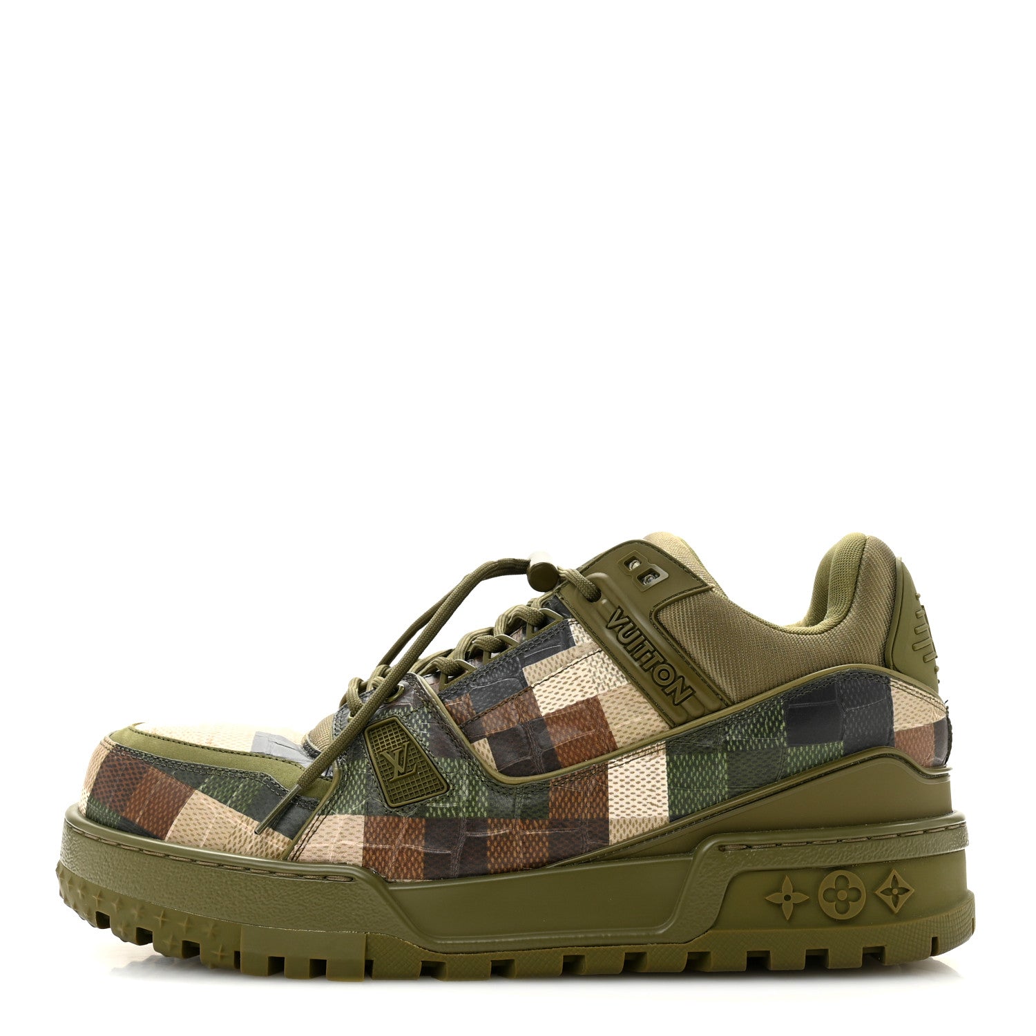Louis Vuitton Damoflage Mens LV Trainer Maxi Sneakers 9.5 Green 1 of 9