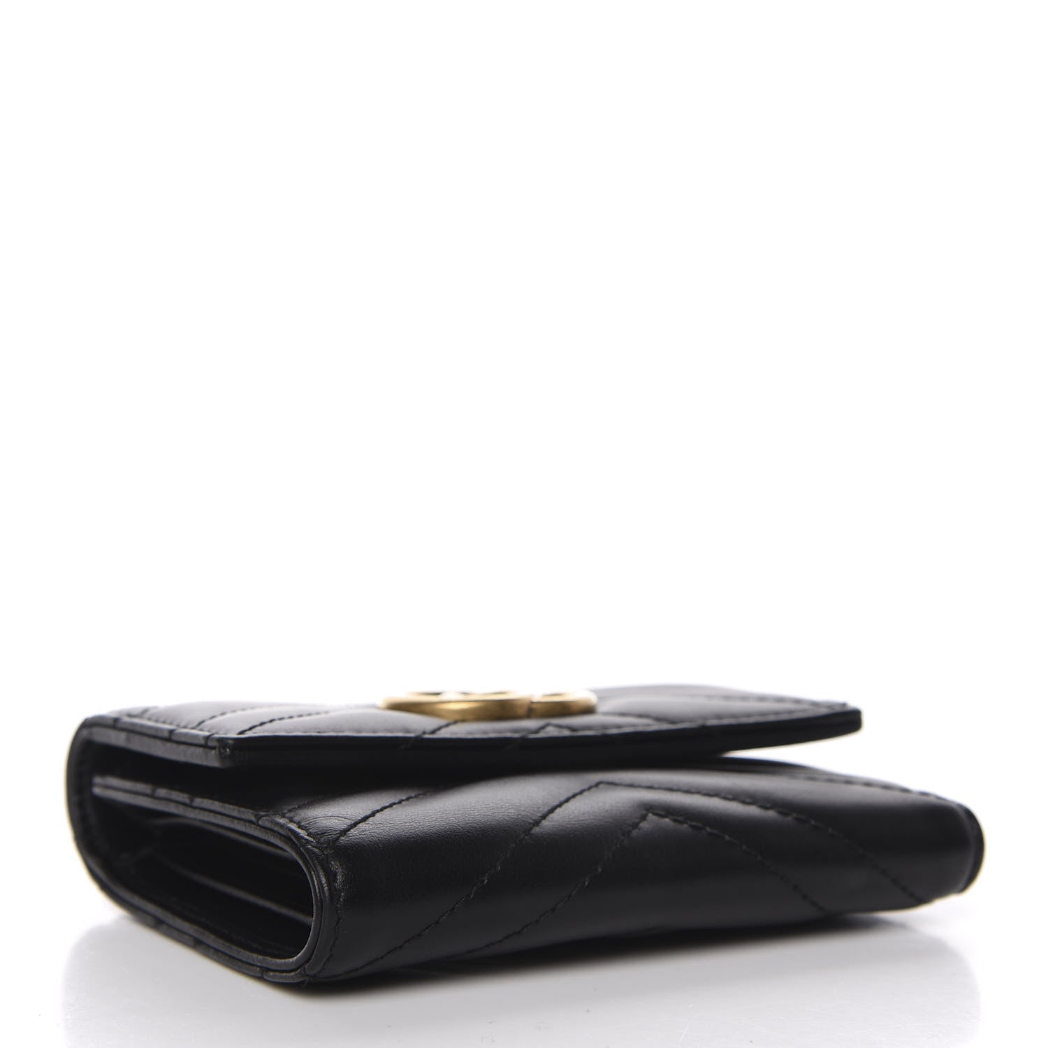 Gucci Calfskin Matelasse GG Marmont Wallet Black 4 of 8