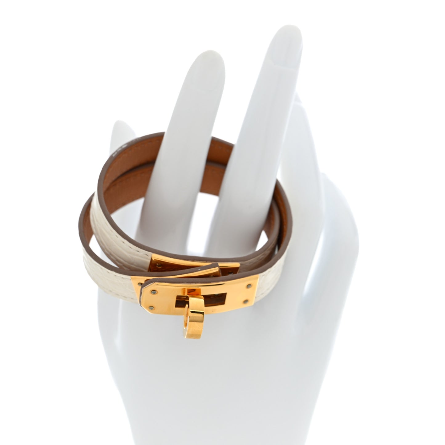 Matte Alligator Kelly Double Tour Bracelet T2 Beton