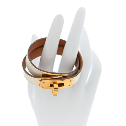 Hermes Matte Alligator Kelly Double Tour Bracelet T2 Beton 2 of 5