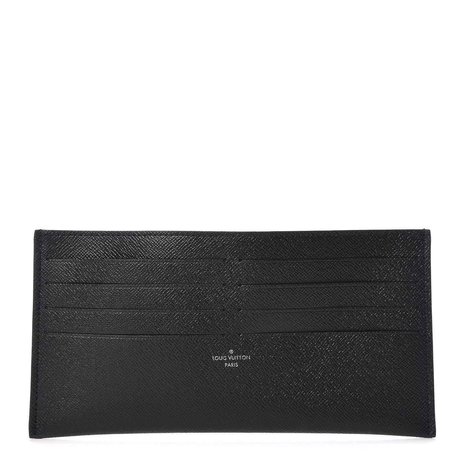 Louis Vuitton Calfskin Felicie Chain Wallet Card Holder Insert Black 1 of 6