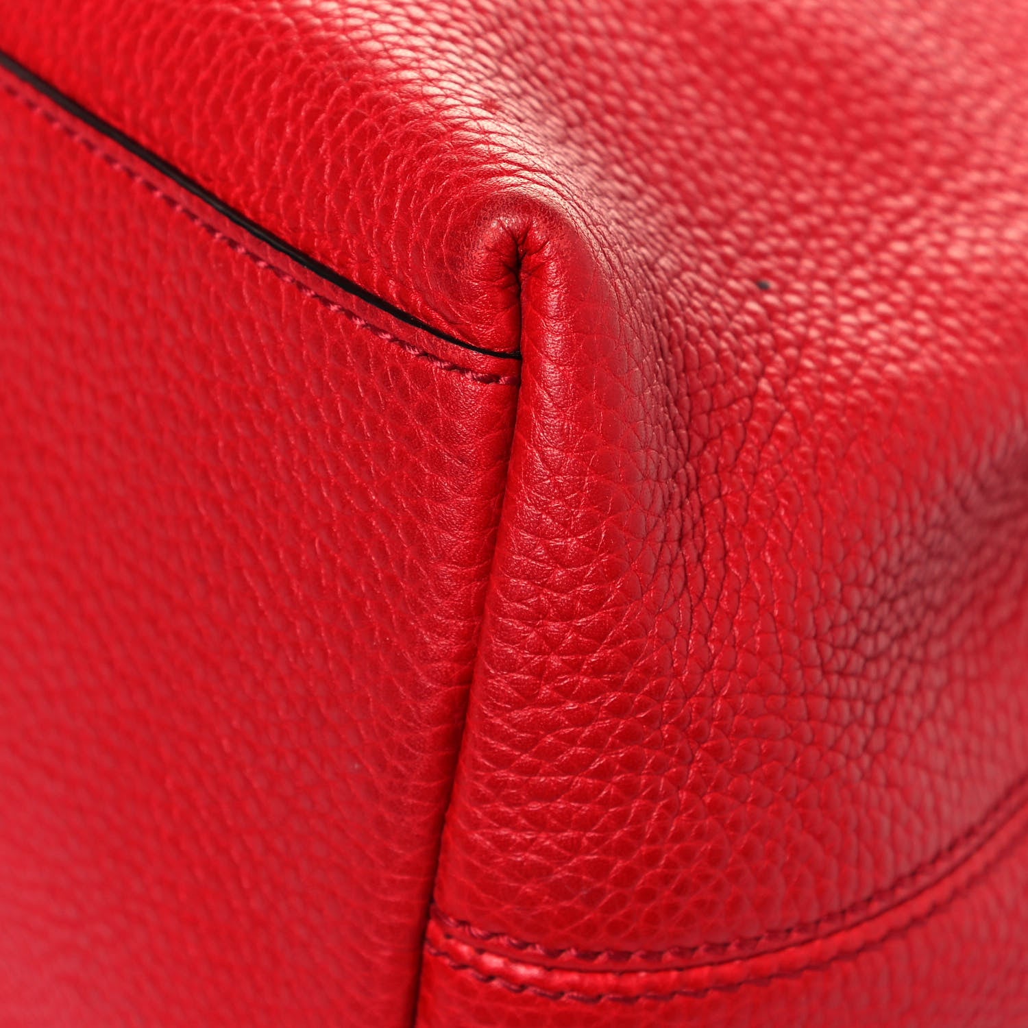 Gucci Cellarius Calfskin Medium Soho Chain Shoulder Bag Vibrant Red 10 of 14