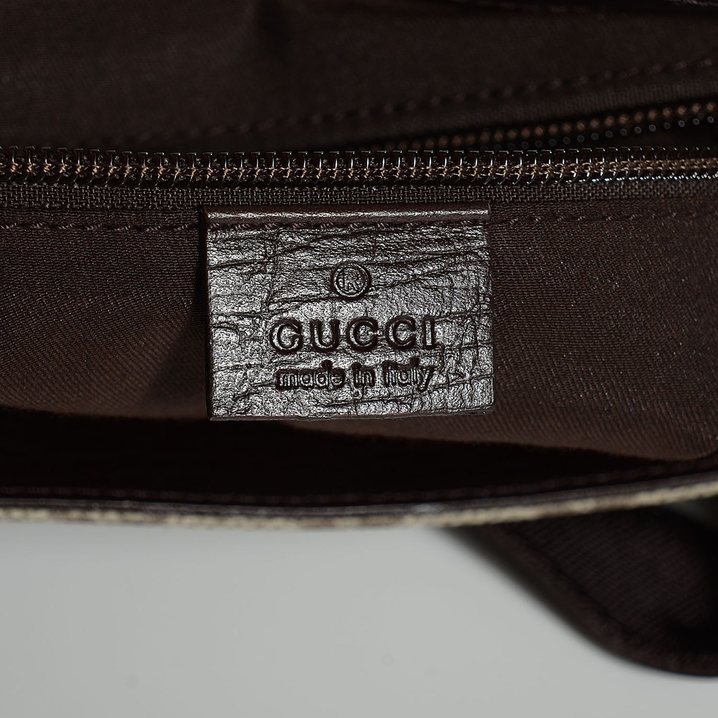 GG Plus Small Monogram Tote Dark Brown