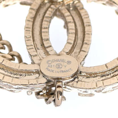 Chanel Crystal CC Cuff Single Earring Gold 4 of 4