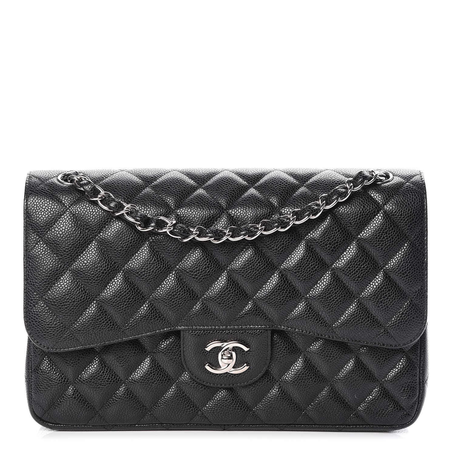 Chanel Caviar Quilted Jumbo Double Flap Black 1 of 10