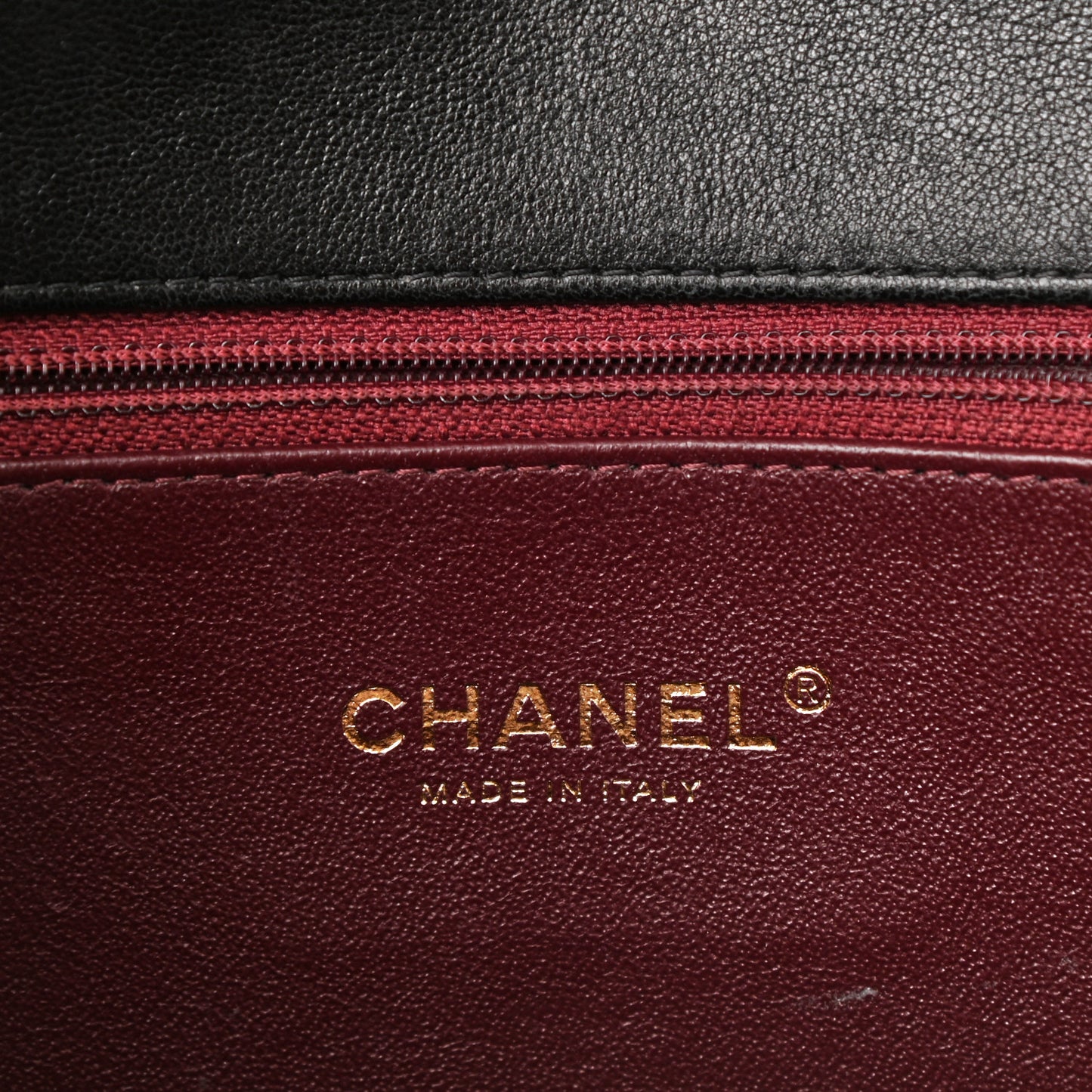 Lambskin Chevron Quilted Medium Envelope Flap Black