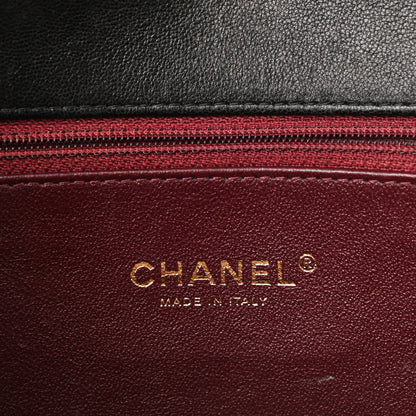 Chanel Lambskin Chevron Quilted Medium Envelope Flap Black 7 of 13