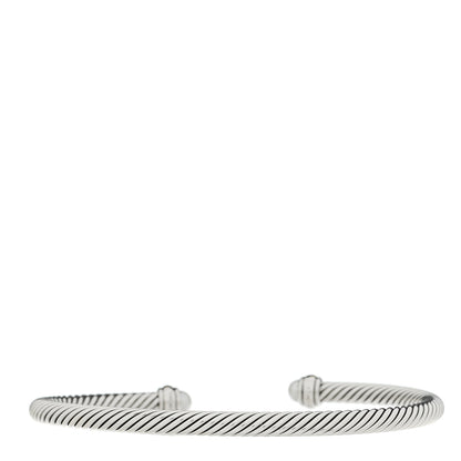 David Yurman Sterling Silver 18K Yellow Gold Cultured Pearl 4mm Cable Classics Bracelet 2 of 3