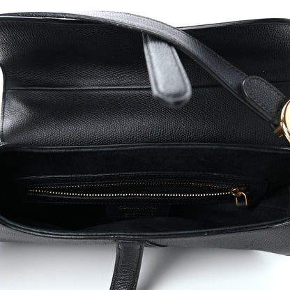 Christian Dior Grained Calfskin Saddle Bag Black 4 of 5