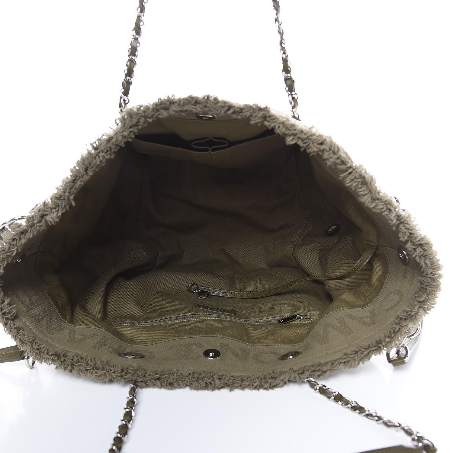 Chanel Canvas Small Double Face Shopping Tote Green 5 of 10