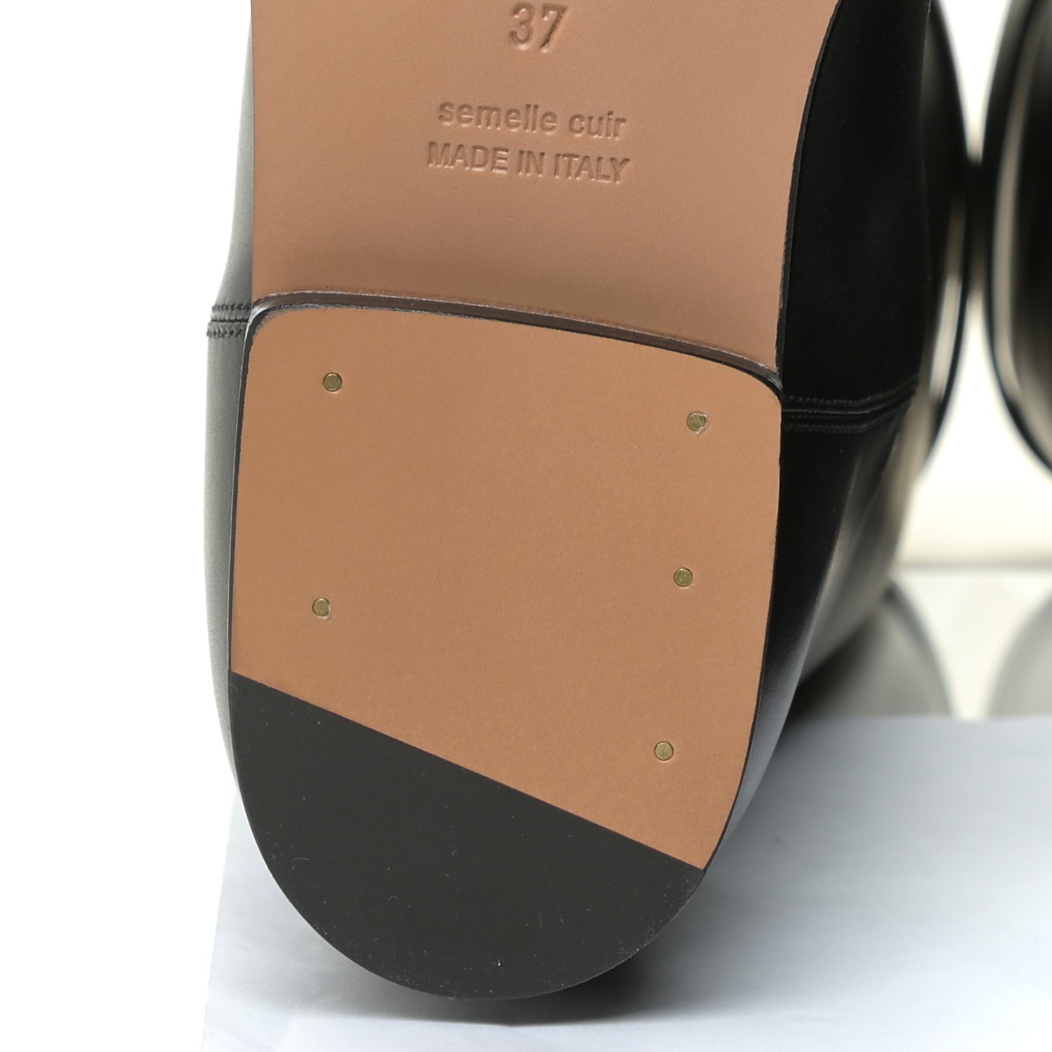 Hermes Box Kelly Jumping Boots 37 Black 9 of 12