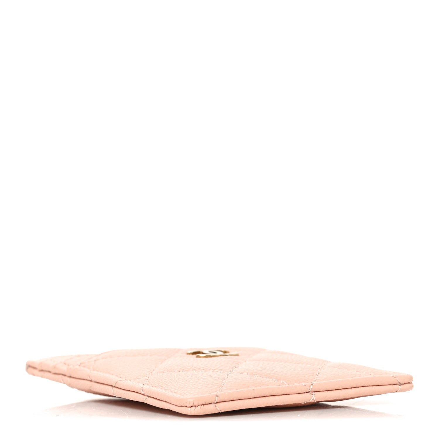 Chanel Caviar Quilted Vertical Card Holder  Light Pink 4 of 8