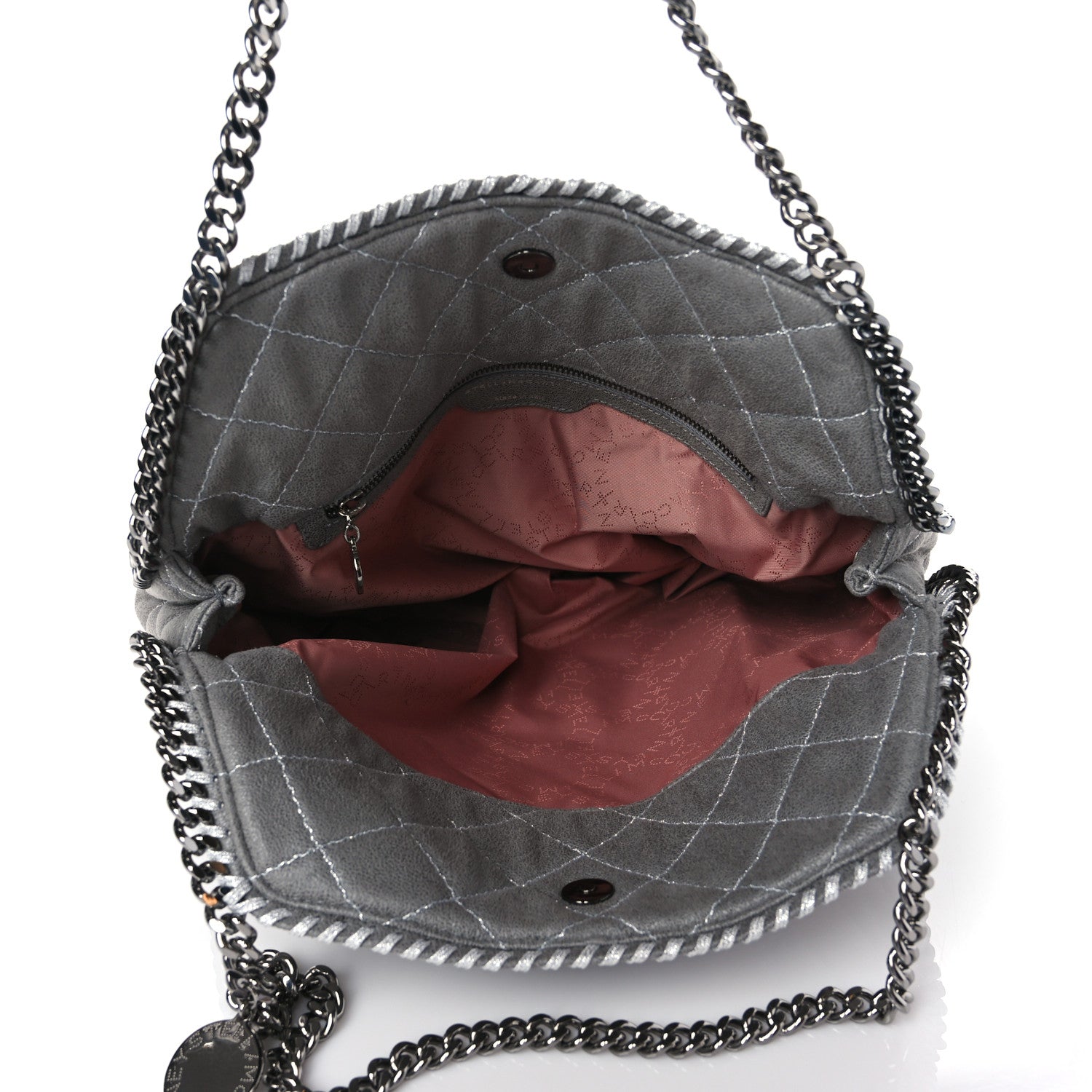Stella McCartney Shaggy Deer Quilted Small Falabella Tote Grey 4 of 8
