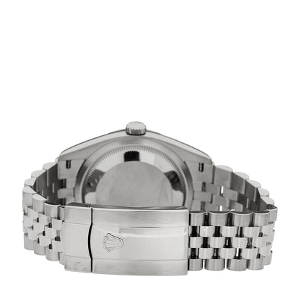 Rolex Stainless Steel 18K White Gold 36mm Oyster Perpetual Datejust Watch White Roman 126234 3 of 4
