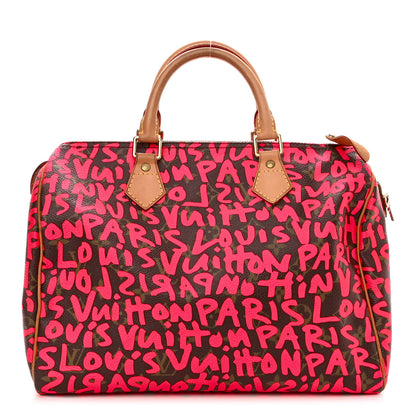 Louis Vuitton Monogram Graffiti Speedy 30 Fuchsia 1 of 12