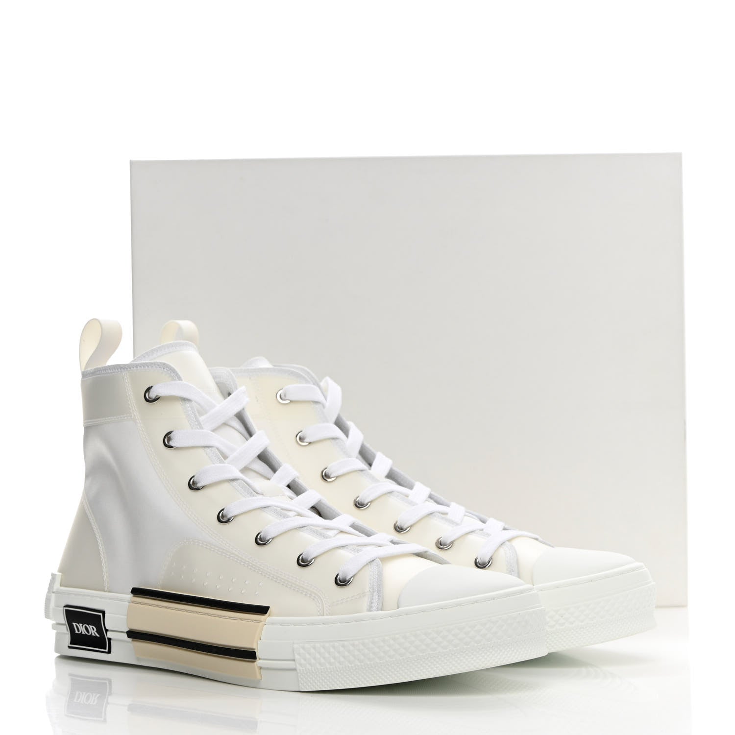 Christian Dior Canvas Mens B23 High Top Sneakers 45.5 White 10 of 10