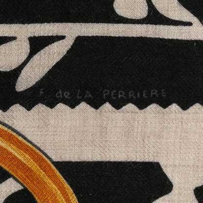 Hermes Silk Etriers Remix Application Coeur Giant Triangle Scarf Vert Black Multicolor 5 of 6