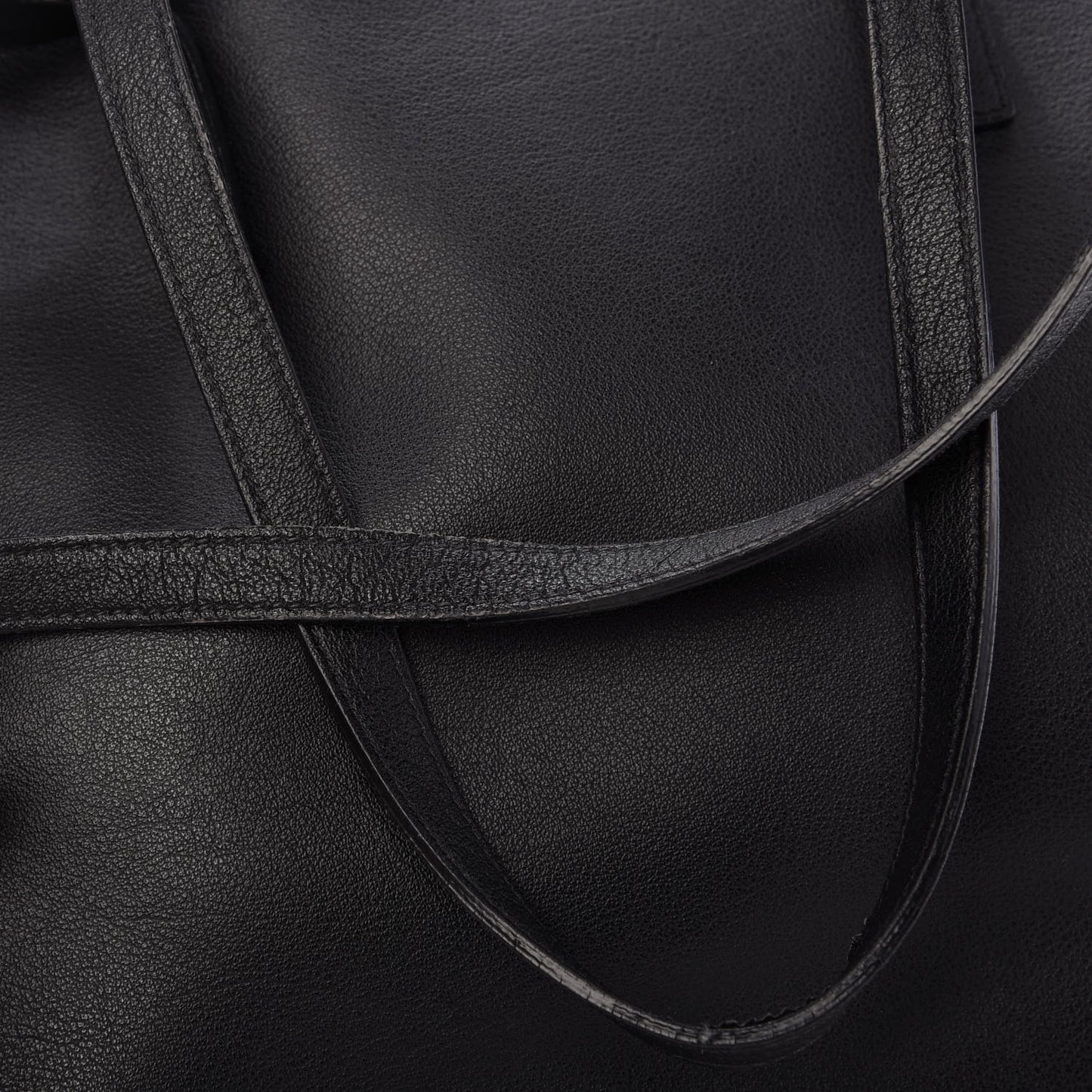 Calfskin Large Shopping Tote Black