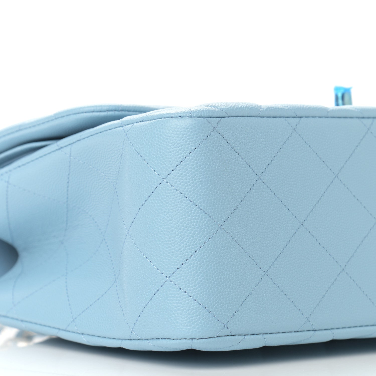 Chanel Caviar Quilted Jumbo Double Flap Light Blue 9 of 13