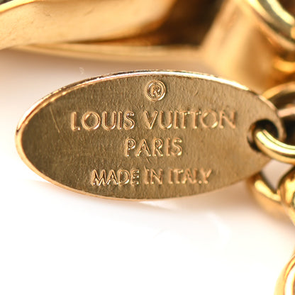 Louis Vuitton Metal Enamel Fleur De Monogram Bag Charm Dore 3 of 4