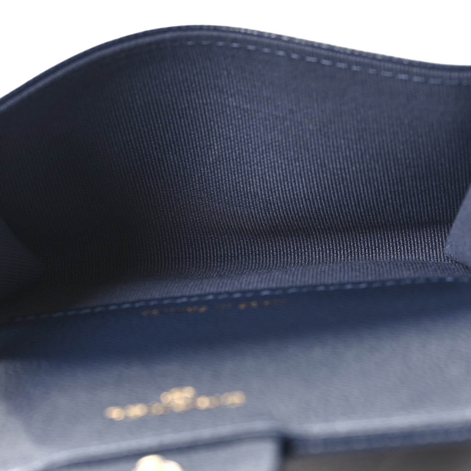 Chanel Caviar Quilted Flap Card Holder Wallet Navy Blue 5 of 9